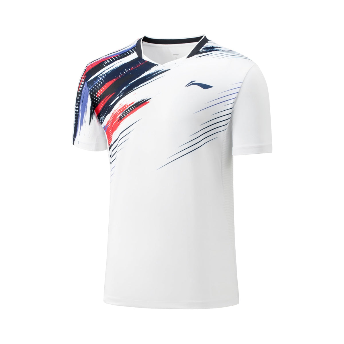Li-Ning Badminton T-Shirt - Li-Ning Play Safe White Unisex - SportYouUp Danmark