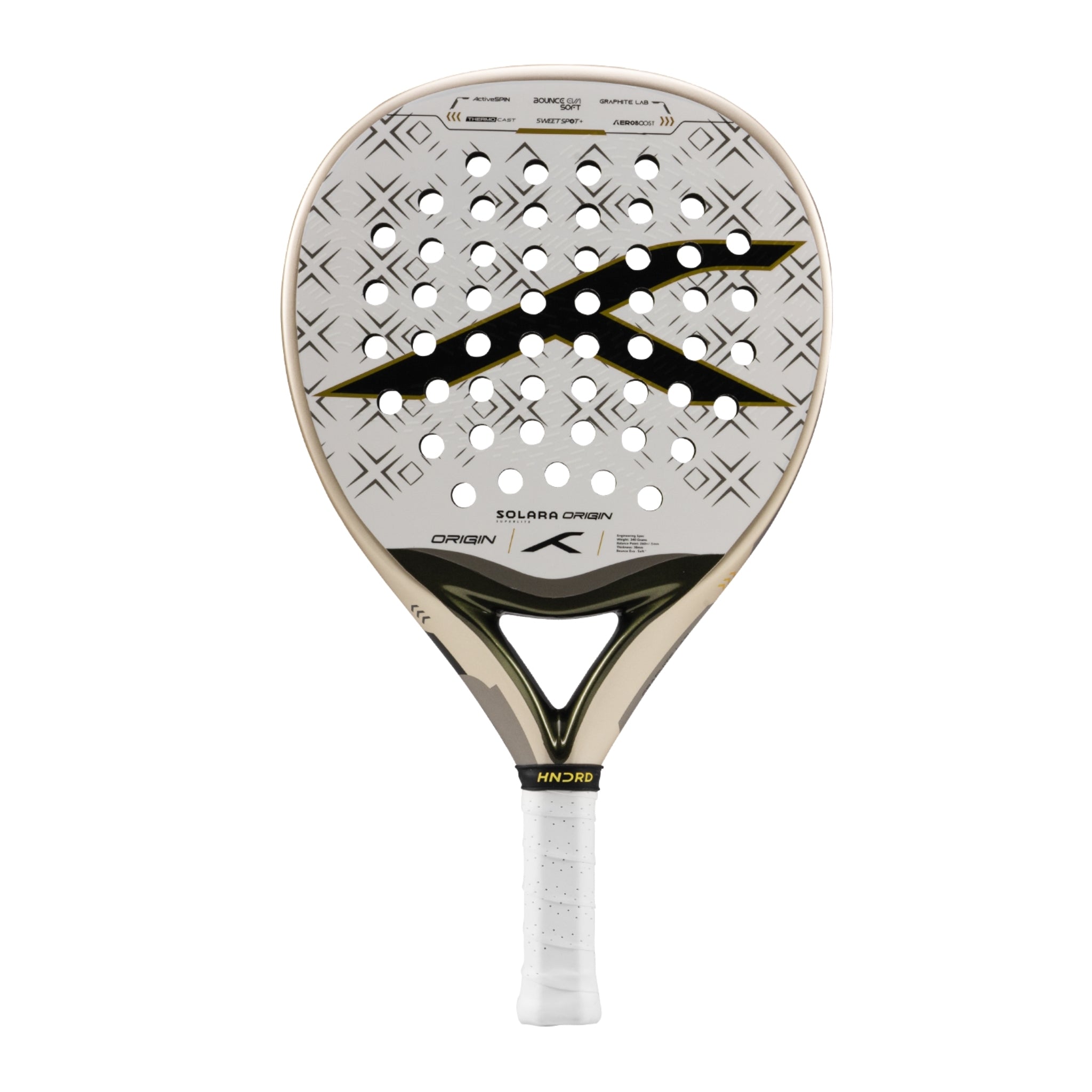 Hundred Padelracket Solara Origin Superlite - Vit