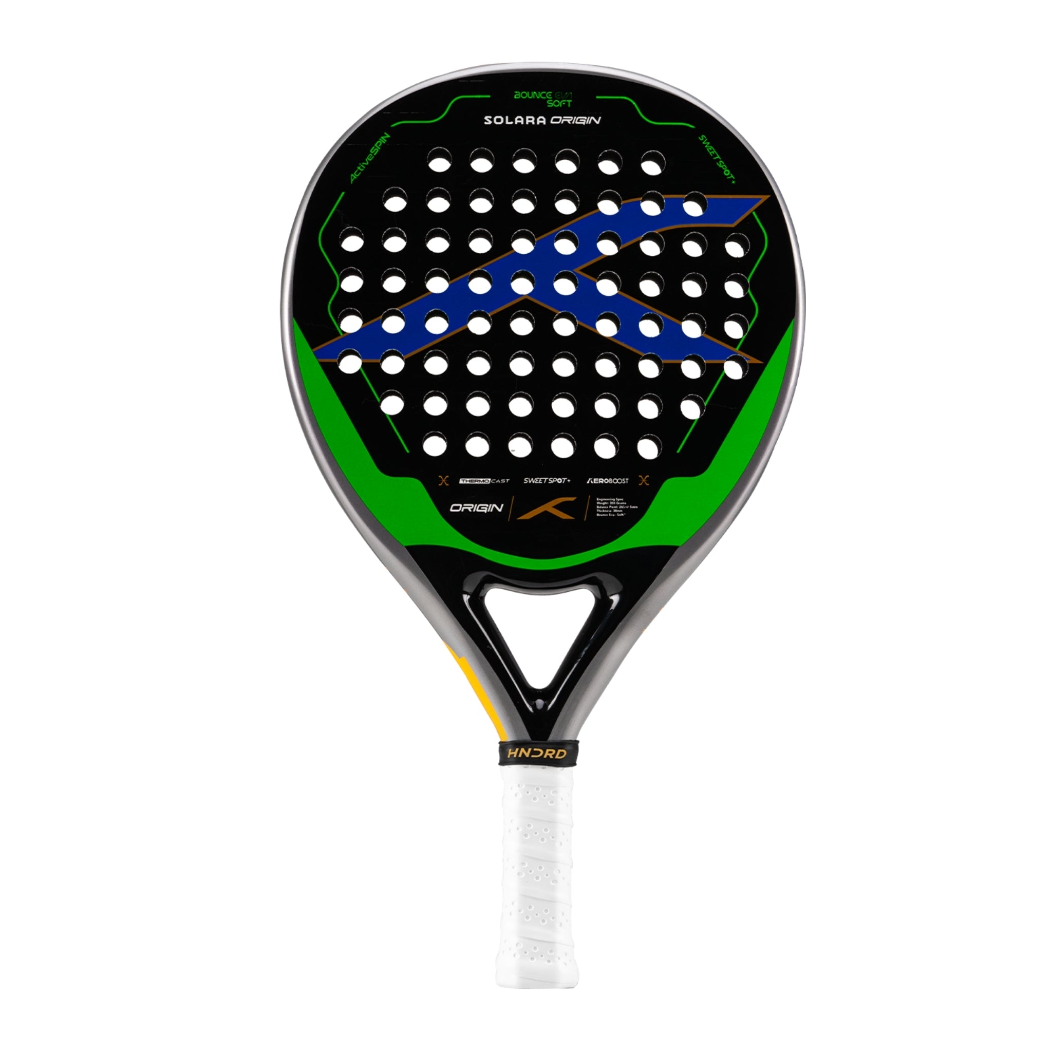 Hundred Padelracket Solara Origin - Svart/Grön