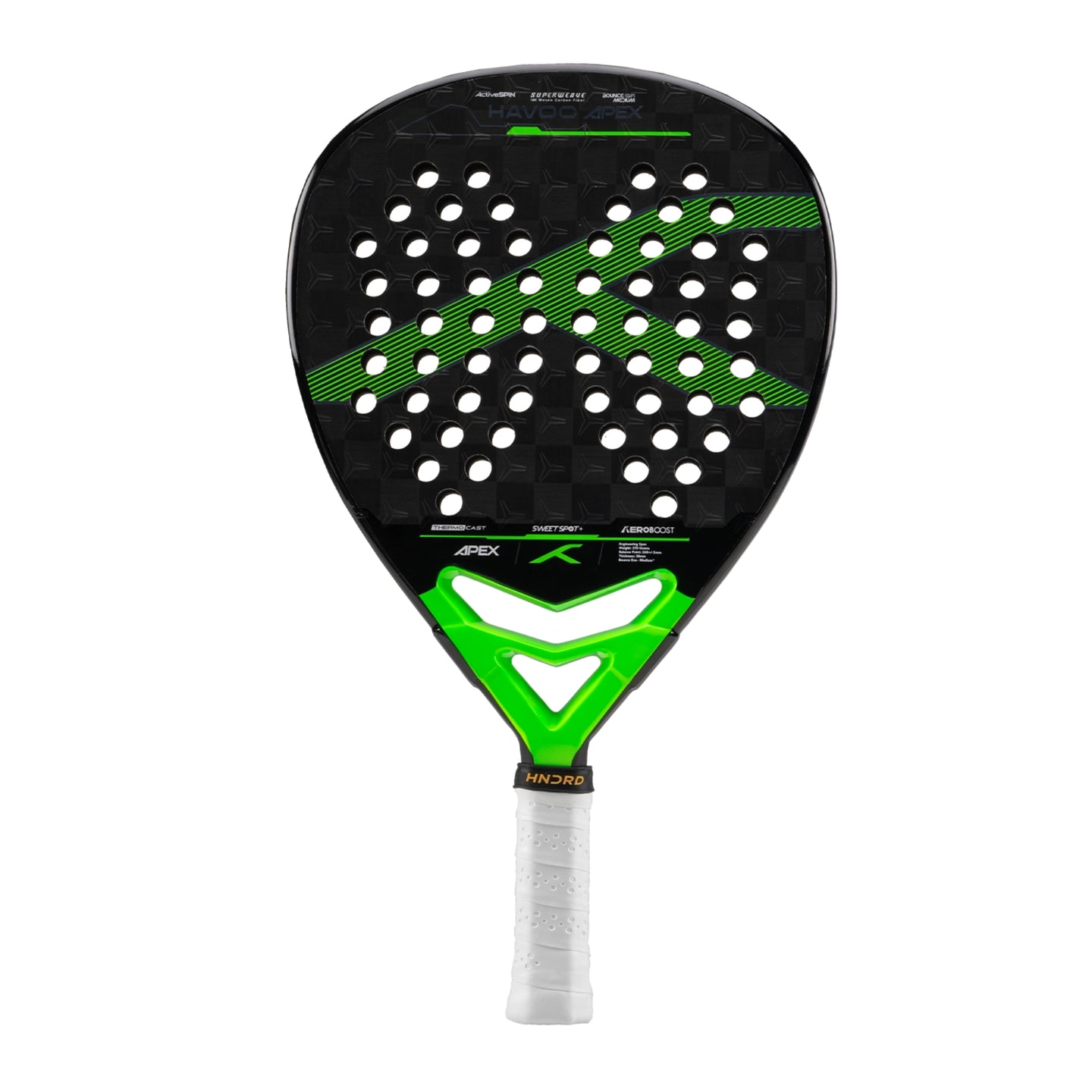Hundred Padelracket Havoc Apex - Svart/Grön