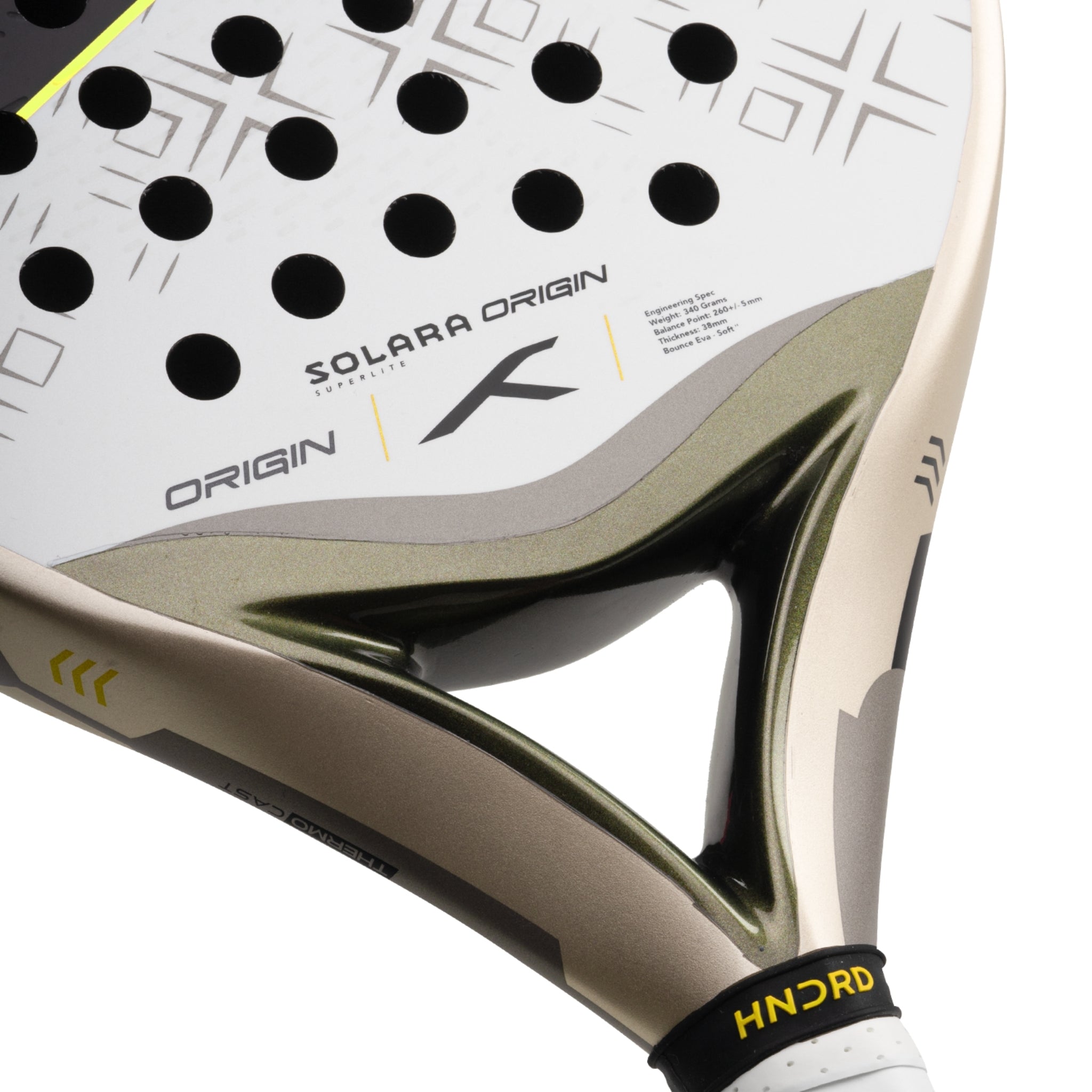 Hundred Padelracket Solara Origin Superlite - Vit