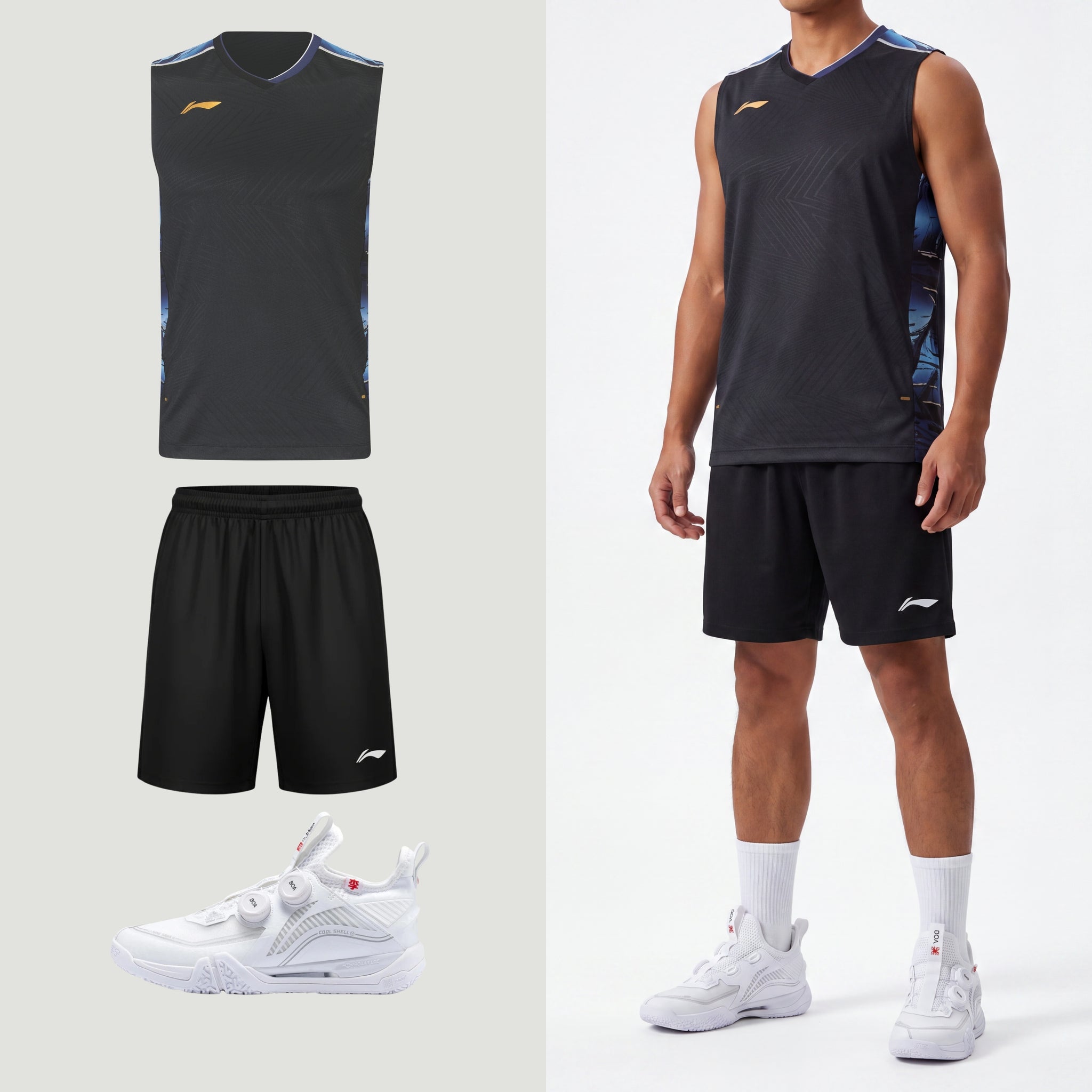 Li-Ning Polar Stripes Black Tanktop
