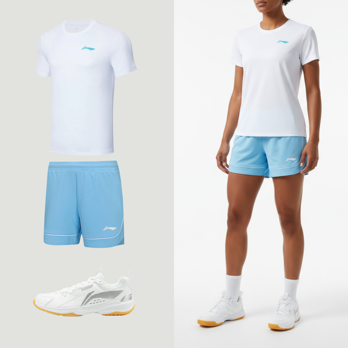 Li-Ning Single Stripe Blå Dam