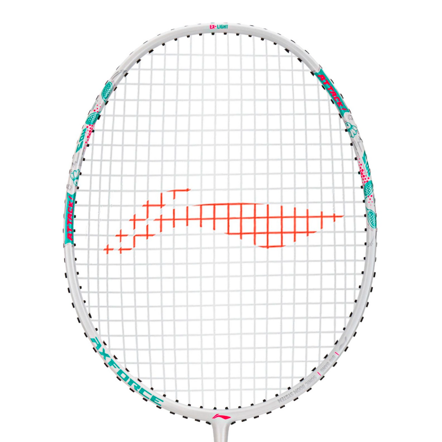 Li-Ning Badminton Racket - Li-Ning AXForce Big Bang White - SportYouUp Europe