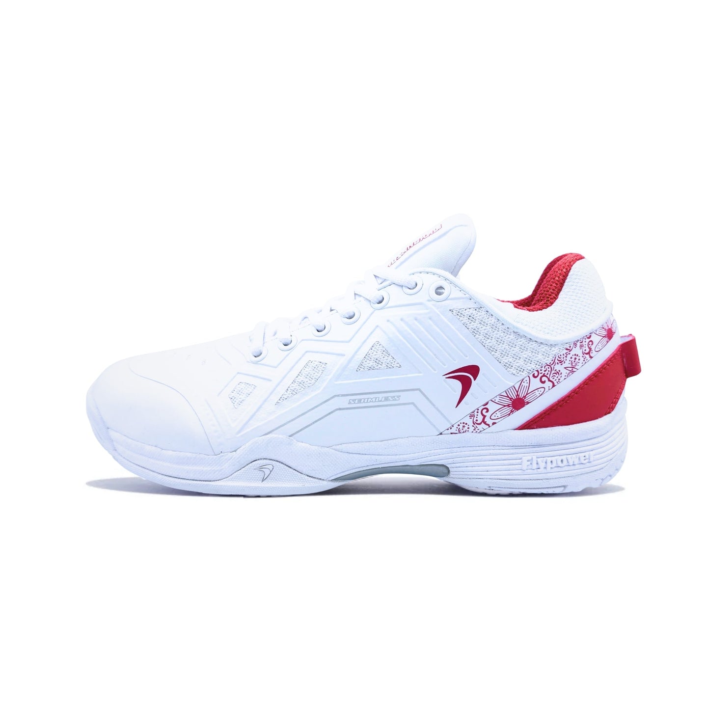 Flypower Badminton Shoes - Flypower Hrusangkali White/Red - SportYouUp Europe
