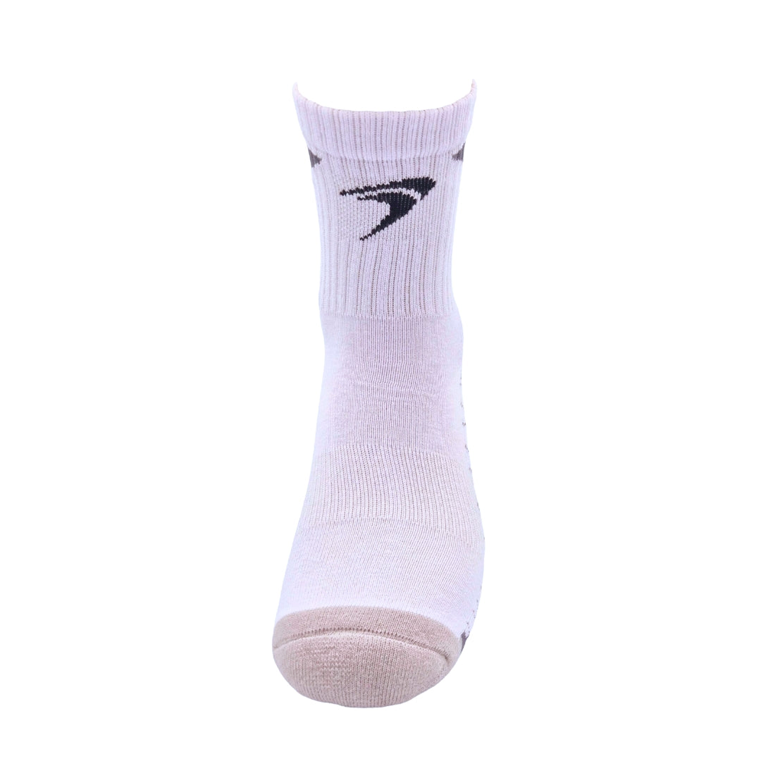 Badminton Socks - Flypower Raptor 3 White Sock - SportYouUp Europe