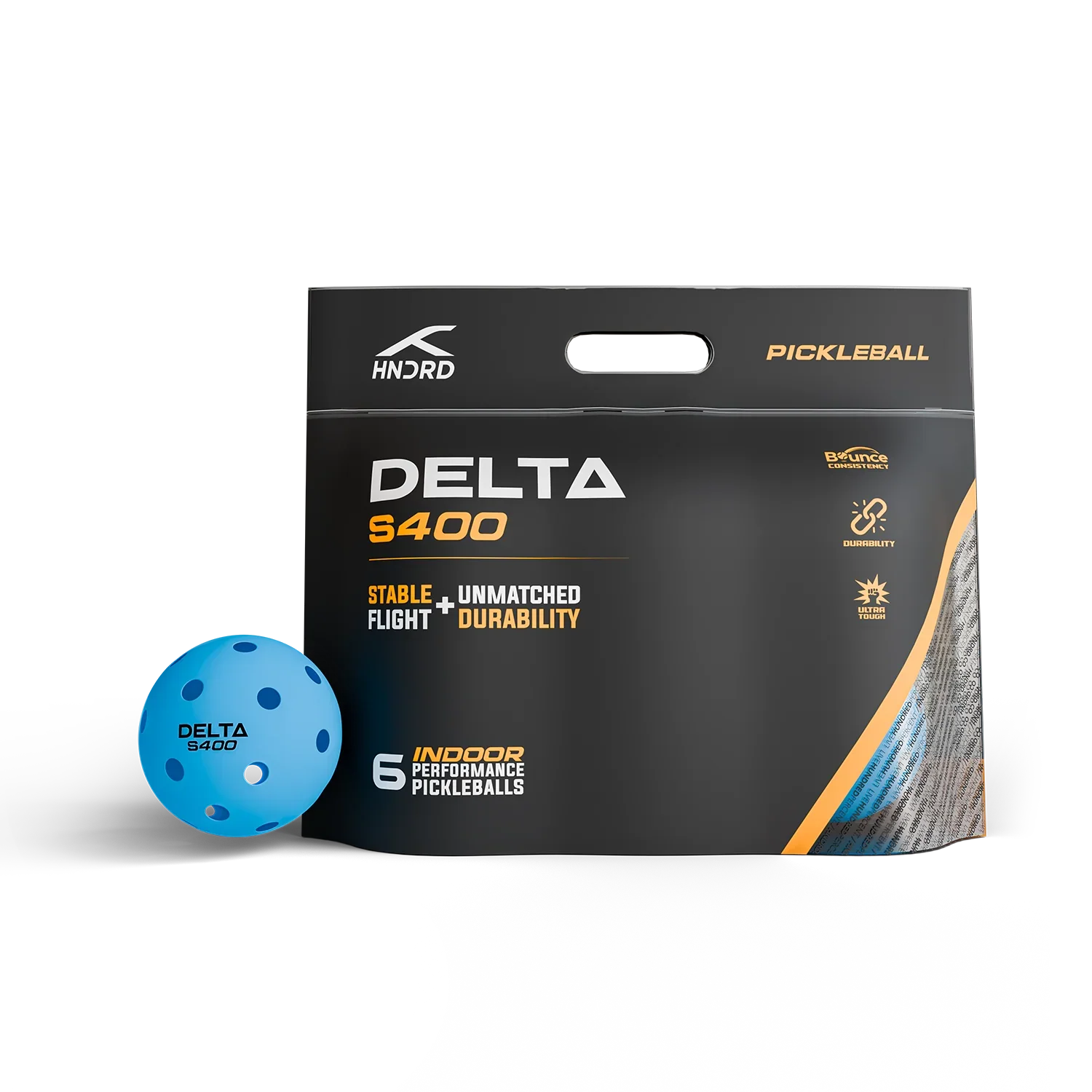 Pickleball balls - Hundred Delta S400 6-pack - SportYouUp Europe