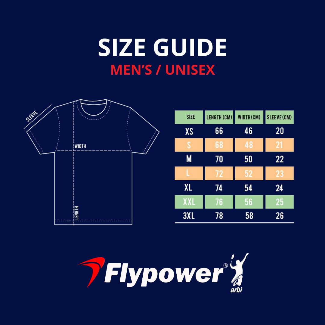 Flypower Badminton T-shirt - Flypower RINJANI 10 Navy Unisex - SportYouUp Europe