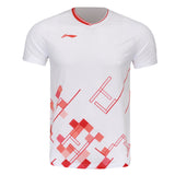Li-Ning Badminton T-shirt - Li-Ning Matrix White Unisex - SportYouUp Europe
