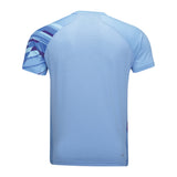 Li-Ning Badminton T-shirt - Li-Ning Brush Light Blue Unisex - SportYouUp Europe