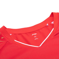 Li-Ning Badminton T-shirt - Li-Ning Play Cool Red Unisex - SportYouUp Europe