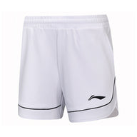 Li-Ning Badminton Shorts Women - Li-Ning Single Stripe White - SportYouUp Europe